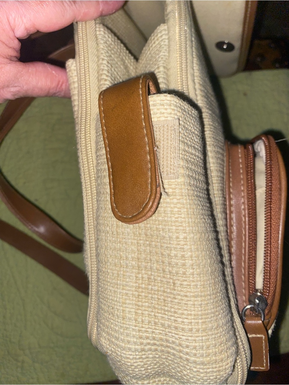 Rosetti beige straw-style mini backpack. - Picture 3 of 4